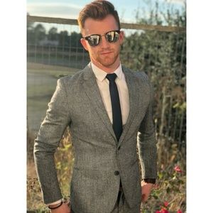 Mens Grey Slim Fit Suit